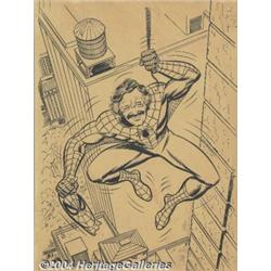 John Romita Sr. - Stan Lee as Spider-Man Illustration Original Art (1977).
