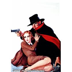 Jerome Rozen - Shadow Pulp Cover Recreation Original Art (undated).