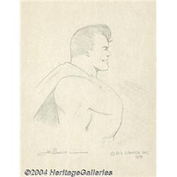 Joe Shuster - Superman Sketch Original Art (1979).