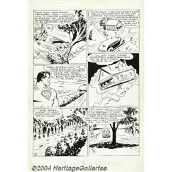 John Sikela - Superman Story Page Original Art (DC, circa 1940s).