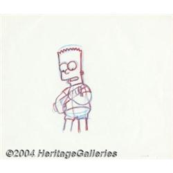 The Simpsons - Group of 6 Animation Drawings Original Art (undated).