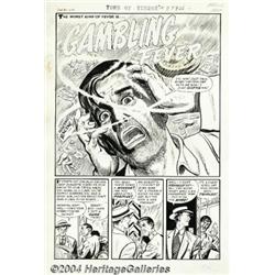 Jack Sparling - Tomb of Terror #12, 5-page story "Gambling Fever" Original Art (Harvey, 1953).