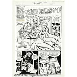 Manny Stallman - Complete 6-page Story, "Operation-Monster" Original Art (Harvey, 1952).