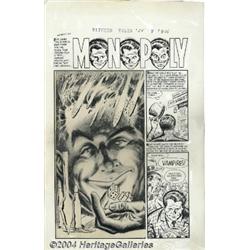 Manny Stallman - Witches Tales #25, Complete 5-page Story, "Monopoly" Original Art (Harvey, 1954).