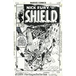 Ernie Stiner and Don Hudson - Nick Fury Agent of S.H.I.E.L.D. #31 Cover Original Art (Marvel, 1992).