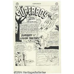 Curt Swan and George Klein - Superboy #117, page 1, Legion story Original Art (DC, 1964).