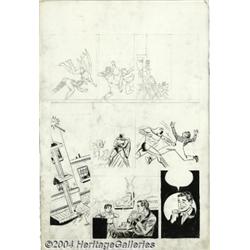 Unknown Artist - Unfinished Batman "Try-out" Page Original Art (DC, mid-1940s).