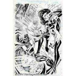 Ashley Wood and Temlijin - Dream Team #1 Original Pin Up Art (Marvel, 1995).