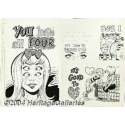 Wally Wood - Topps Nasty Notes #6 Original Art (Topps, 1967).