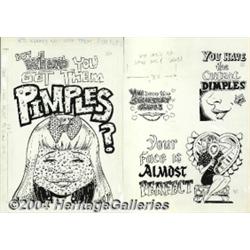 Wally Wood - Topps Nasty Notes #8 Original Art (Topps, 1967).