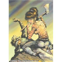 Bernie Wrightson - Axe Murderer Color Illustration Original Art (undated).