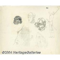 Bernie Wrightson - "Traveler" Sketches Original Art (circa 1978).