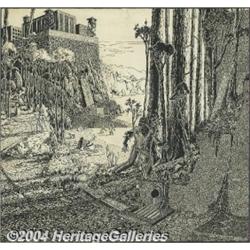 Guy Colwell - Prison Escape Original Illustration (undated).