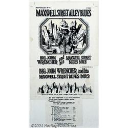 Robert Crumb - Maxwell Street Alley Blues Album Cover Original Art (Barrelhouse, 1972).