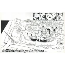 Kim Deitch - Pictopia #2 Cover (Fantagraphics, 1992).