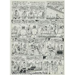 Bill Griffith - Yow Comics #1 "Zippy in Uncustomary Behavior" Original Art (Last Gasp, 1978).