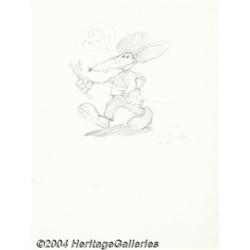 Stanley Mouse - "Let's Paint" Original Sketch (1985).