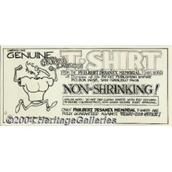 Gilbert Shelton - Philbert Desanex Memorial T-Shirt Ad Original Art (undated).
