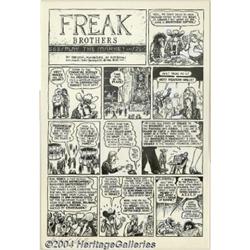 Gilbert Shelton - Fabulous Furry Freak Brothers Panel Page Original Art (Rip Off Press, 1982).