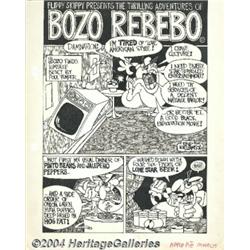 Skip Williamson - "Bozo Rebebo" Three Page Complete Story Original Art (Lopez Publications, 1975).