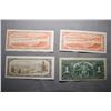 Image 2 : Four Canadian bills including 1954 $100 bill, two 1954 $50 dollar bills and a 1937 Bank of Canada $1