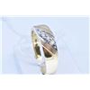 Image 1 : Gent's 14kt yellow gold ring set with three channel set accent diamonds