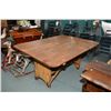 Image 2 : Antique primitive Quebec pine flip top table that converts to a settle