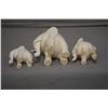 Image 2 : Three genuine Elephant ivory figures including 2 3/4" Elephant and two smaller