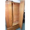 Image 2 : Antique quarter cut oak wardrobe with single mirrored door and drawer in base