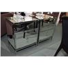 Image 1 : Collection of new showhome decor items including a pair of two drawer mirrored side tables, note one