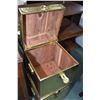 Image 2 : Pair of matched brass covered, cedar lined trunks, 16" X 16" X 16"