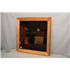 Image 1 : Wood framed mirror, overall dimensions 25" X 25"