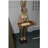 Image 1 : Katherine Collectible whimsical Rabbit figure with tray 38" in height