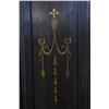 Image 3 : Antique Sheraton, two door, two drawer wardrobe with inlaid panels and banding, two large bevelled o