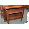 Image 2 : Antique mahogany breakfront with two glazed door upper, and two doors and single drawers in base, mi