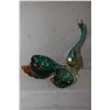 Image 1 : Three pieces of art glass including sea shells and a co-ordinating 15" bird