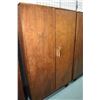 Image 1 : Mid century modern two door wardrobe with cufflink shelf inside door, reusable take-down hardware an