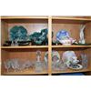 Image 1 : Two shelves of vintage collectibles including a selection of Blue Mountain Pottery, Jasperware and R