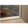 Image 2 : Framed oil on board painting titled "Mall" 24" X 18" signed by artist Crane Thomas