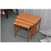 Image 1 : Set of three mid century modern teak nesting tables