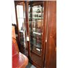 Image 2 : Modern illuminated two door display cabinet with glazed side panels, bevelled glass door panels, thr