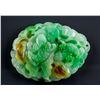 Image 1 : Burma Greed Jadeite Carved Lotus Toggle