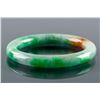 Image 1 : Burma Mixed Green and Brown Tone Jadeite Bangle