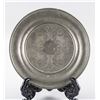 Image 2 : Italian Pewter Plate with Floral Pattern Carving