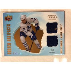 2008-09 UPPER DECK FROZEN ARTIFACTS JERSEY SWATCHES MATS SUNDIN