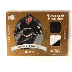 2008-09 UPPER DECK TREASURED SWATCHES TEEMU SELANNE (046/199)