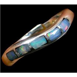 Sterling Silver Opal Inlaid Ring