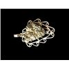 Image 2 : Large Abstract Sterling Pyrite Pendant