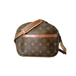 Auth Louis Vuitton Monogram Senlis Handbag, Crossbody Bag, Suntan Cowhide, Vintage before 1980s