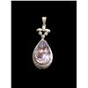 Image 1 : 20Ct. One of a Kind, Designer signed, r bianco 18kt White Gold and diamond pendant. Teardrop mount h